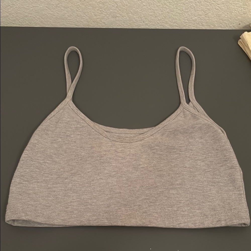 Brandy Melville Light Gray Camisole Top